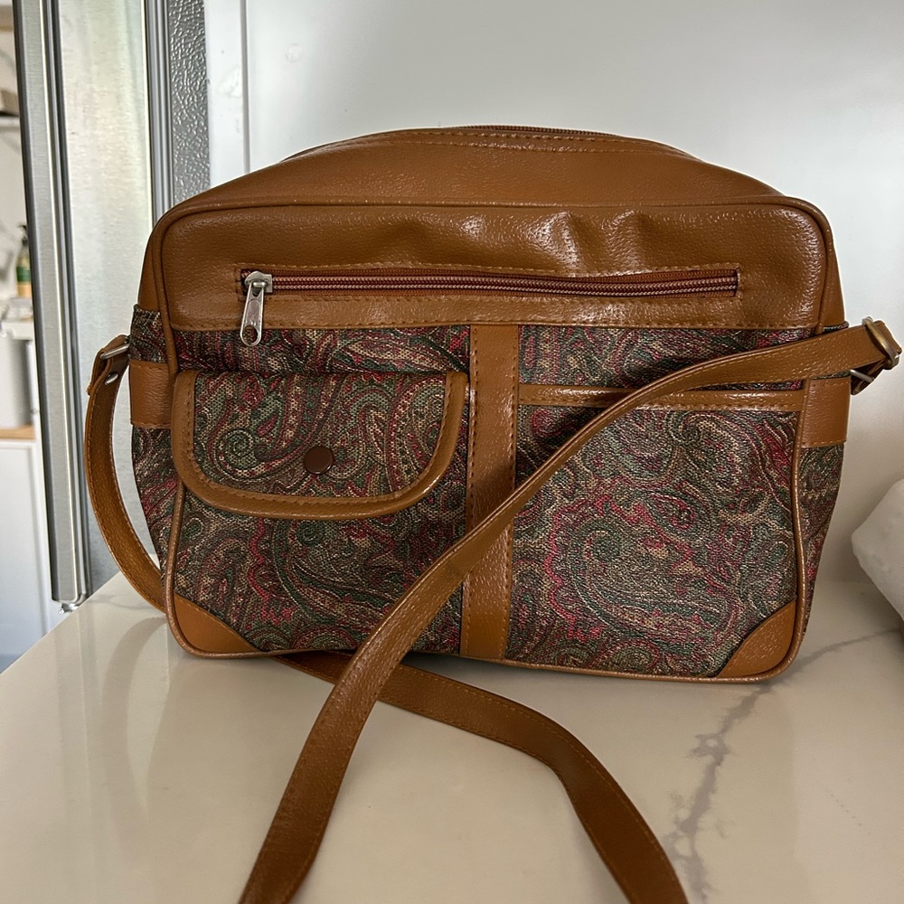 Vintage Paisley Crossbody Shoulder Bag
